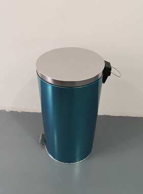 圆形阻燃脚踏不锈钢50l船用 防火桶垃圾桶桶 封底镀锌卫生内 金属