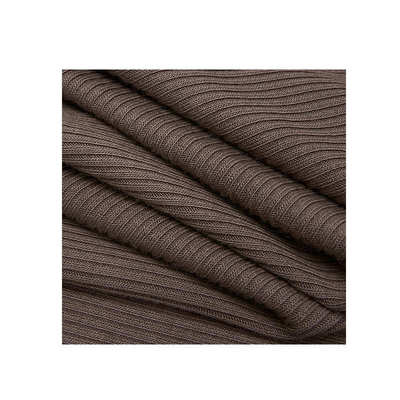 230G拉架2*2坑条螺纹面料40支人棉针织肌理弹力罗纹布料2x2罗纹布