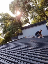 仿古瓦加厚增韧款1米大拼接屋顶瓦雨棚车间防漏水搭接瓦农村建筑