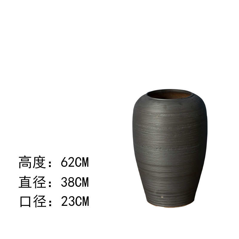 地大花瓶花陶瓷景德镇旧落摆件客厅做陶器复古粗陶罐组合玄关插花