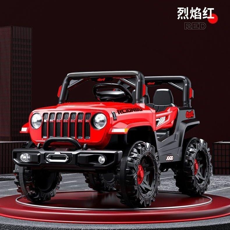 高档儿童电车四动轮遥控宝宝电动带汽车四轮越野可坐人车小孩玩具