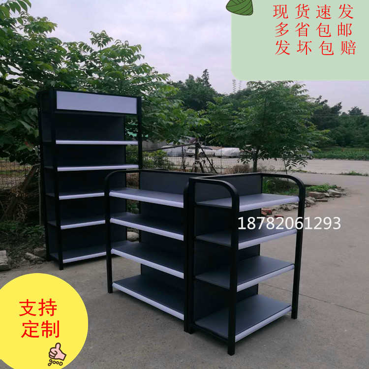 铁架展示灰组合展示架陈列服装店鞋子货架体育用品超市磨砂篮球架
