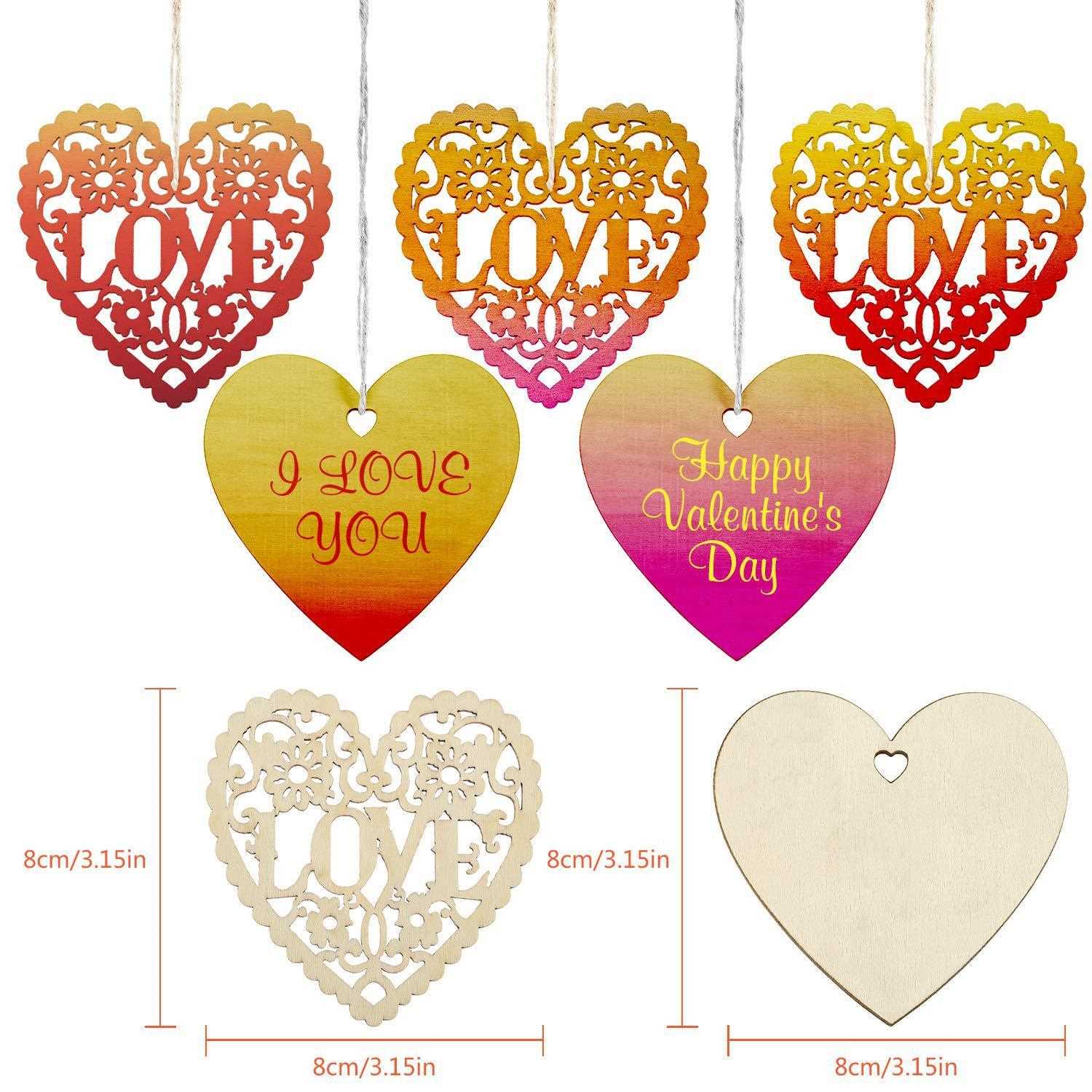 天然木头LOVE雕刻桃心扣婚礼用品服装饰品爱心装饰吊坠