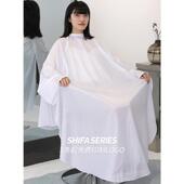 加长有袖 理髲店围布发廊专业高档潮剪发烫染美发店围布不沾发网红