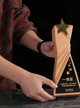 Customized Metal Wooden Crystal Trophy, Home Decoration,