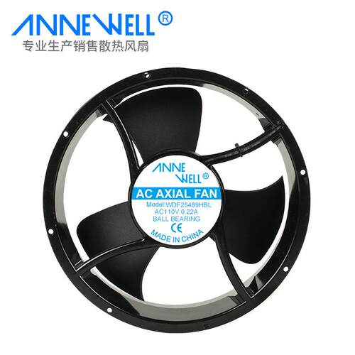 ANNE WELL厂价供应机箱风扇圆形WDF25489高温箱专用散热风扇220V