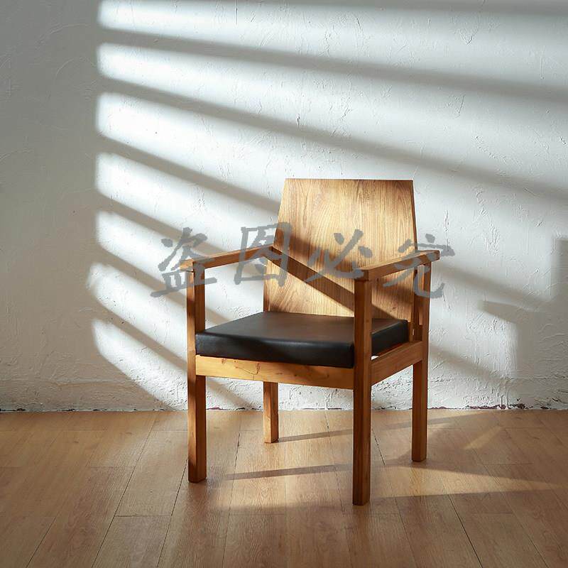 漫咖啡桌椅覆古餐厅咖啡厅家具椅子茶餐厅实木做旧老门板椅子