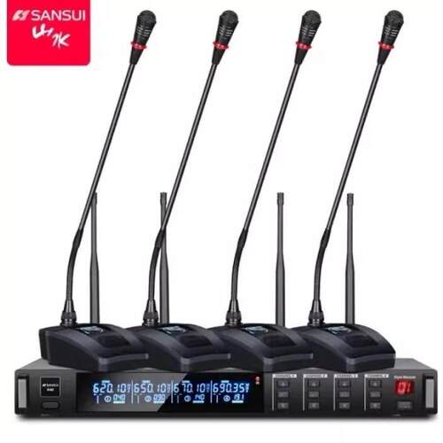 山水K40A/K40B/K40C/K40D鹅颈方管手持领夹专业会议话筒一拖四
