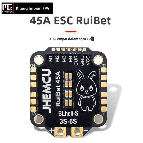 FPV津航JHEMCU RuiBet 45A55A 3-6S Dshot600 BLHELI_S四合一电调