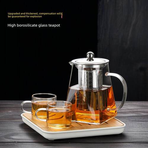 茶壶泡茶家用茶具套装电陶炉加热茶水分离玻璃泡茶壶内置滤网单壶