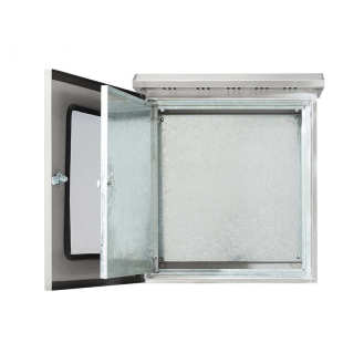 柜箱控制箱电源防水 户外门按钮配电仪表不锈钢双层防雨箱室外