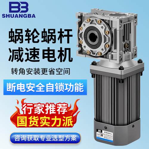 蜗轮蜗杆减速电机RV30RV40RV50RV63RV75铜芯马达转角式调速电动机