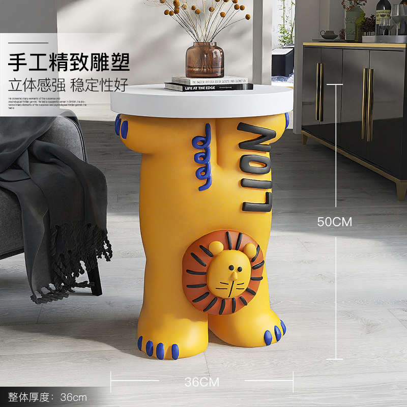 潮玩狮子客厅落地摆件轻奢电视柜沙发旁茶几床头柜乔迁新居礼品