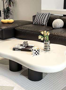 新款搭朵茶客厅现色代简约几奶油风小户型不规则异形客厅云茶M-54