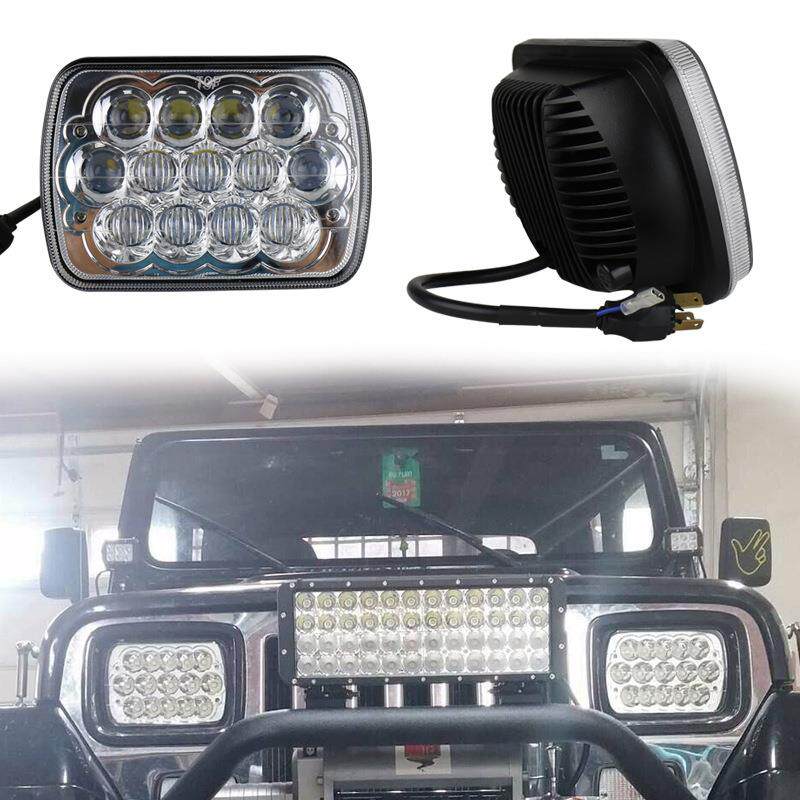 澳沃司新款牧马人大灯7英寸LED方灯 65W大功率改装车专用大灯超亮