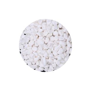 白色砾石雪花石子机制鹅卵石园林装饰雨花石头鱼缸白碎景观天然石