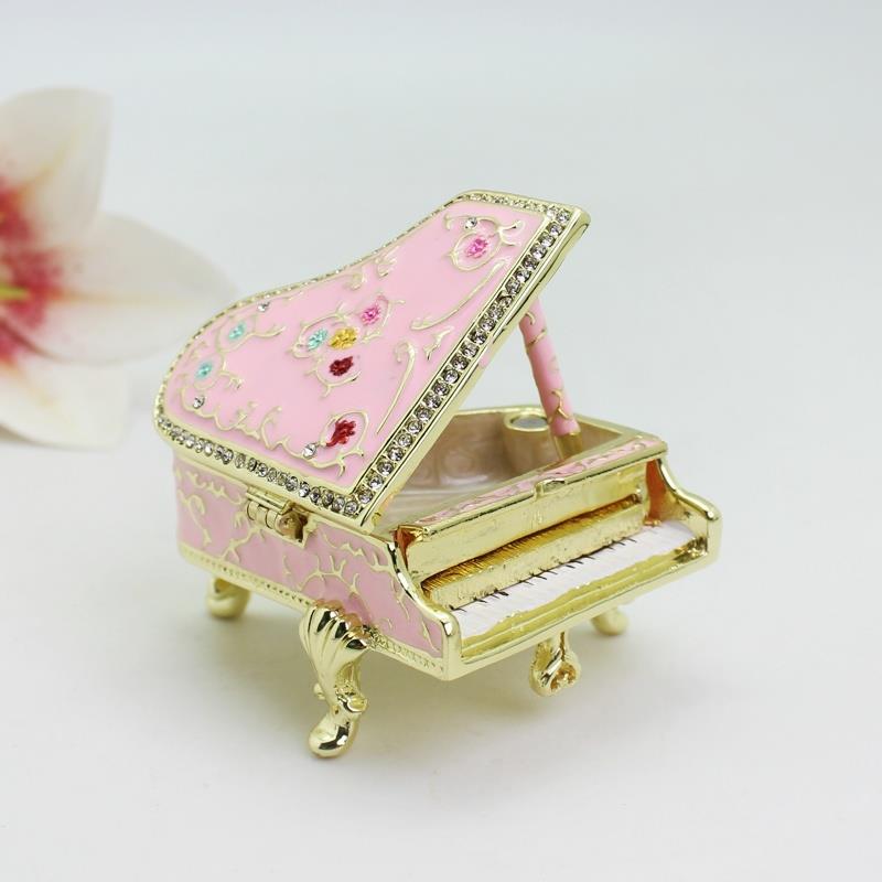 正品婚礼珠宝创家居首饰钢琴首品饰盒意盒珐琅工艺礼情人节儿童节
