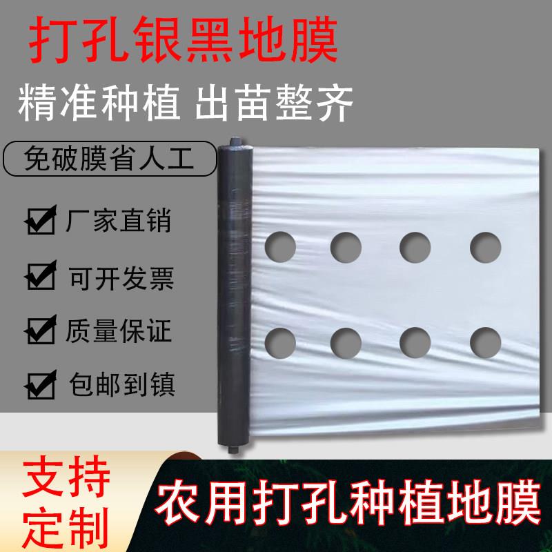 定制打孔农用银黑色反光地膜塑料薄膜加厚防虫防草抗老化蔬菜种植