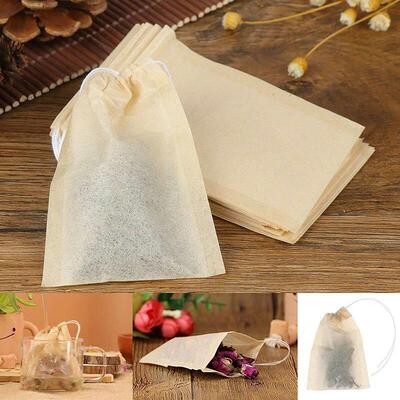 100Pcs Disposable Teabags Biodegradable Paper Tea Filter Bag