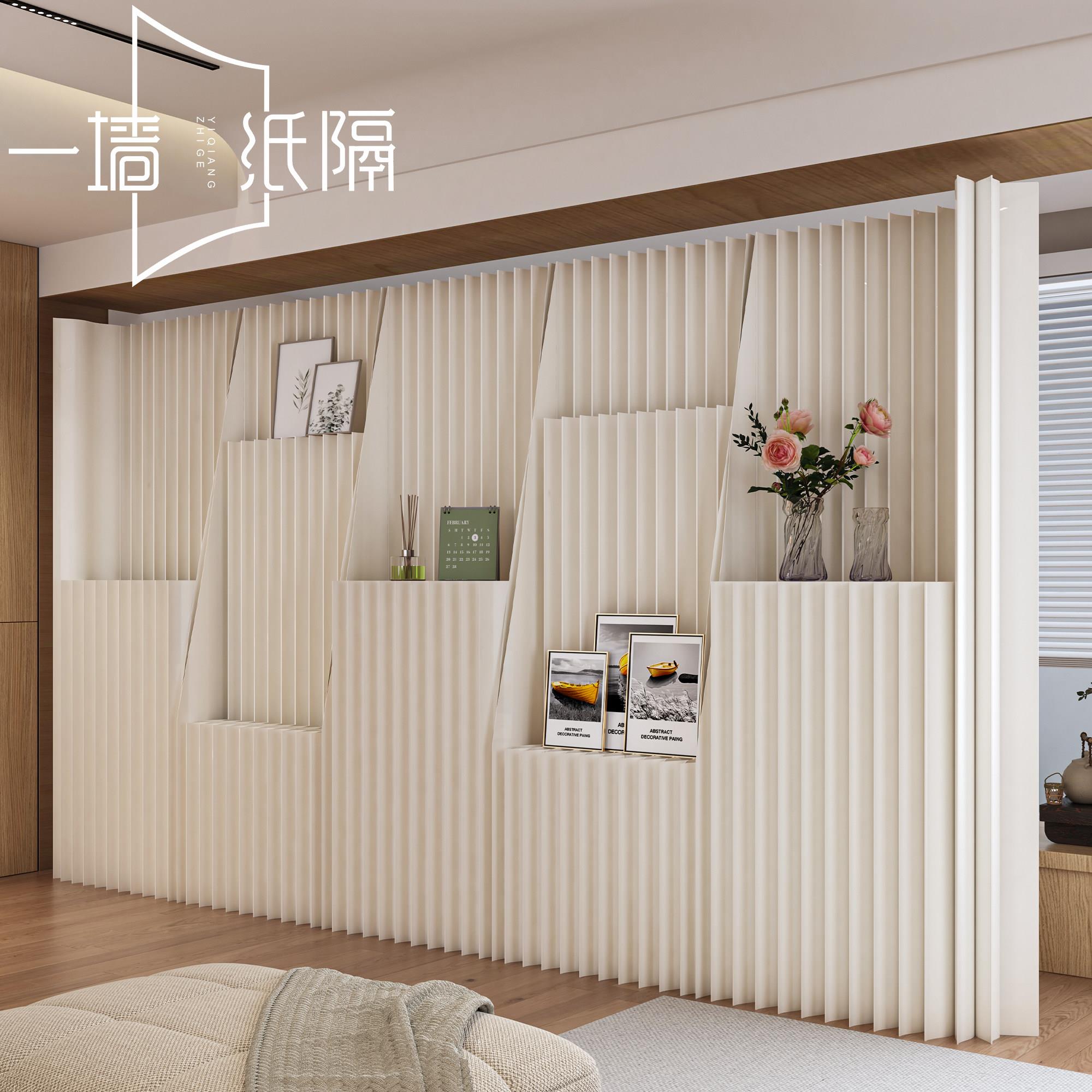 纸屏风隔断假墙置物展台墙办公室内隔断挡板隔板新型移动隔断墙