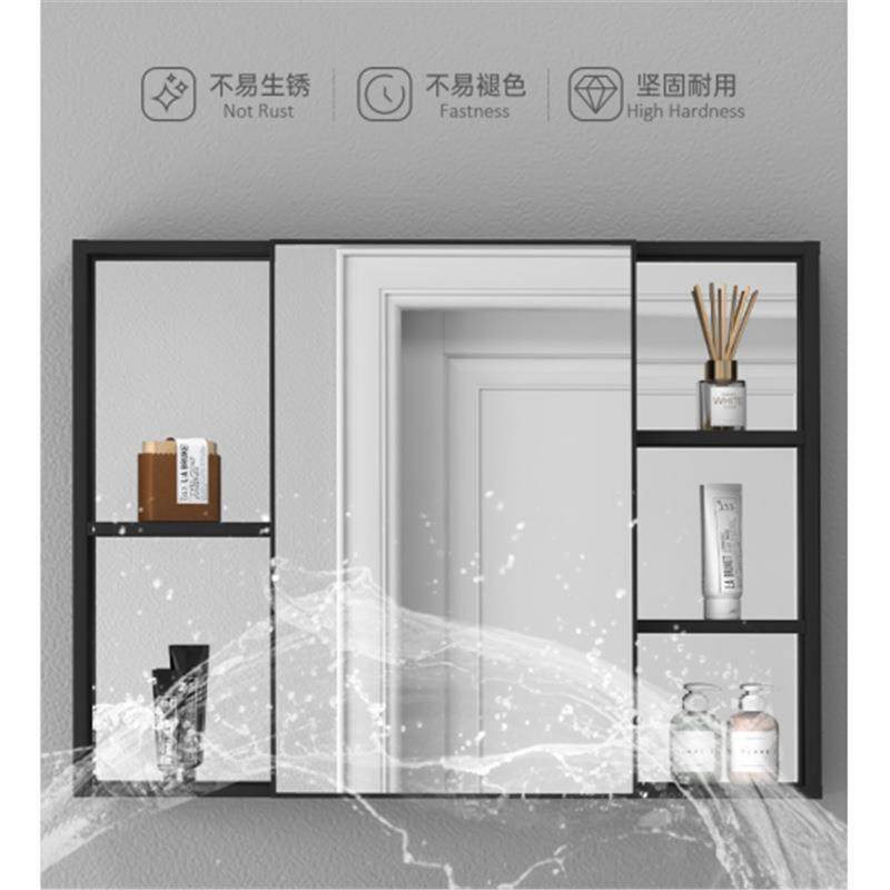 凯太空铝挂墙式镜柜卫生间镜箱洗手间防水镜浴室柜组合收纳储物镜