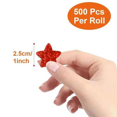 500pcs Colorful Star Stickers for Kids Reward School