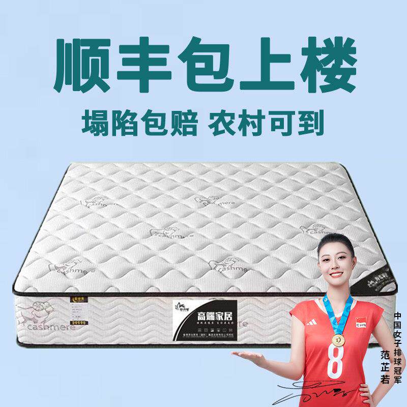 帝诗菲弹簧床垫十大名牌软硬两用20CM经济型乳胶海椰棕马家用租房