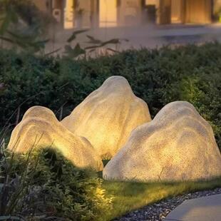 户外防水led创意发光石头灯花园草坪装饰庭院景观灯室外仿真石灯