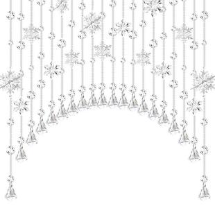 饰家用卫生间卧室结婚挂新品 水晶珠帘门帘隔断客厅玄关过道雪花装
