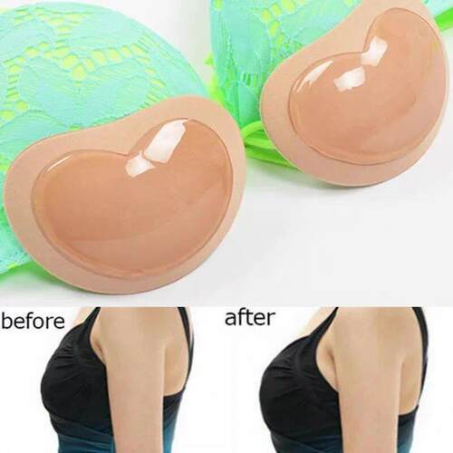 2pcs Invisible Heart Shaped Chest Pad Swimsuit Bikini Push U
