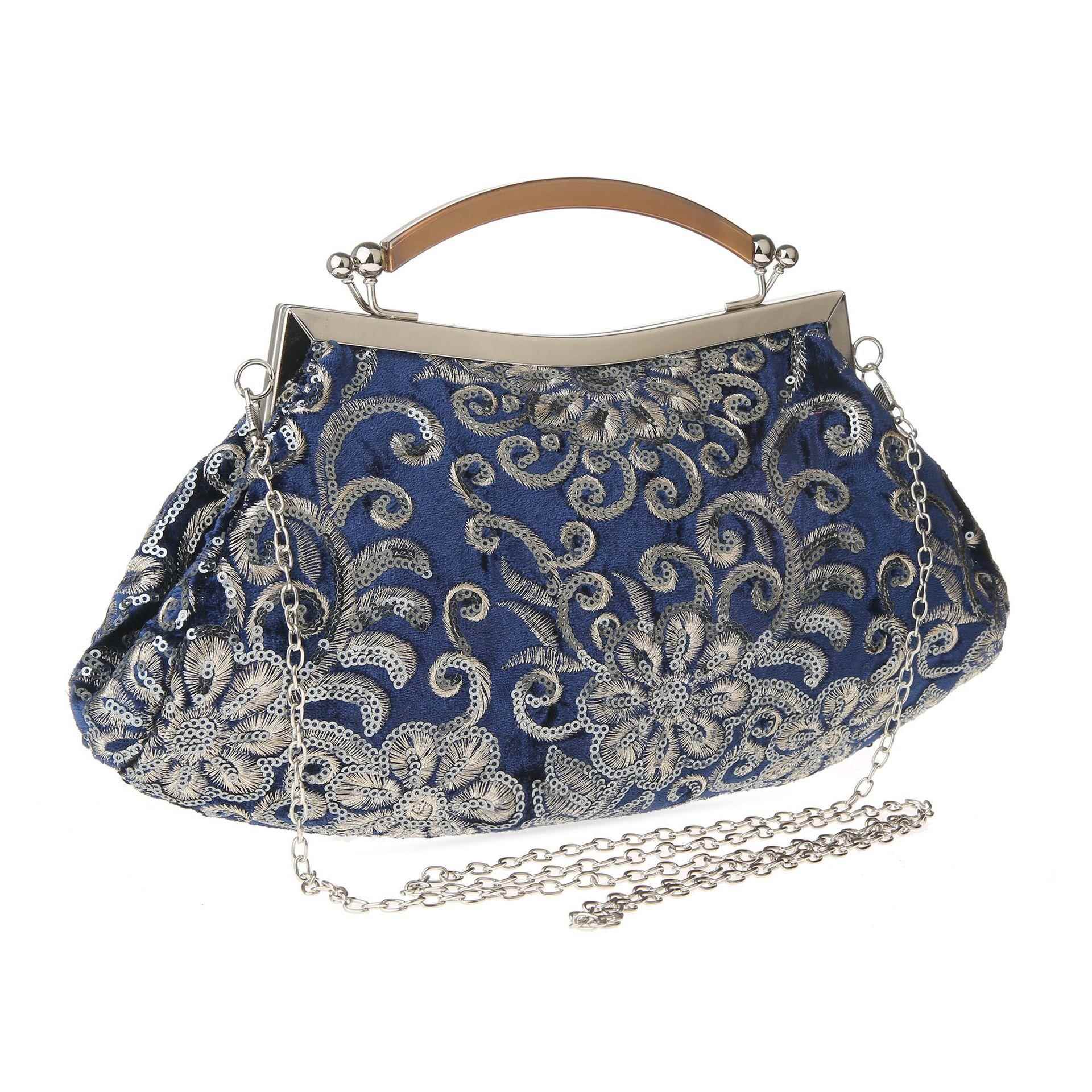 潮牌韩版新款复古手提包绒布包旗袍包宴会包晚宴包包妈妈婆婆包