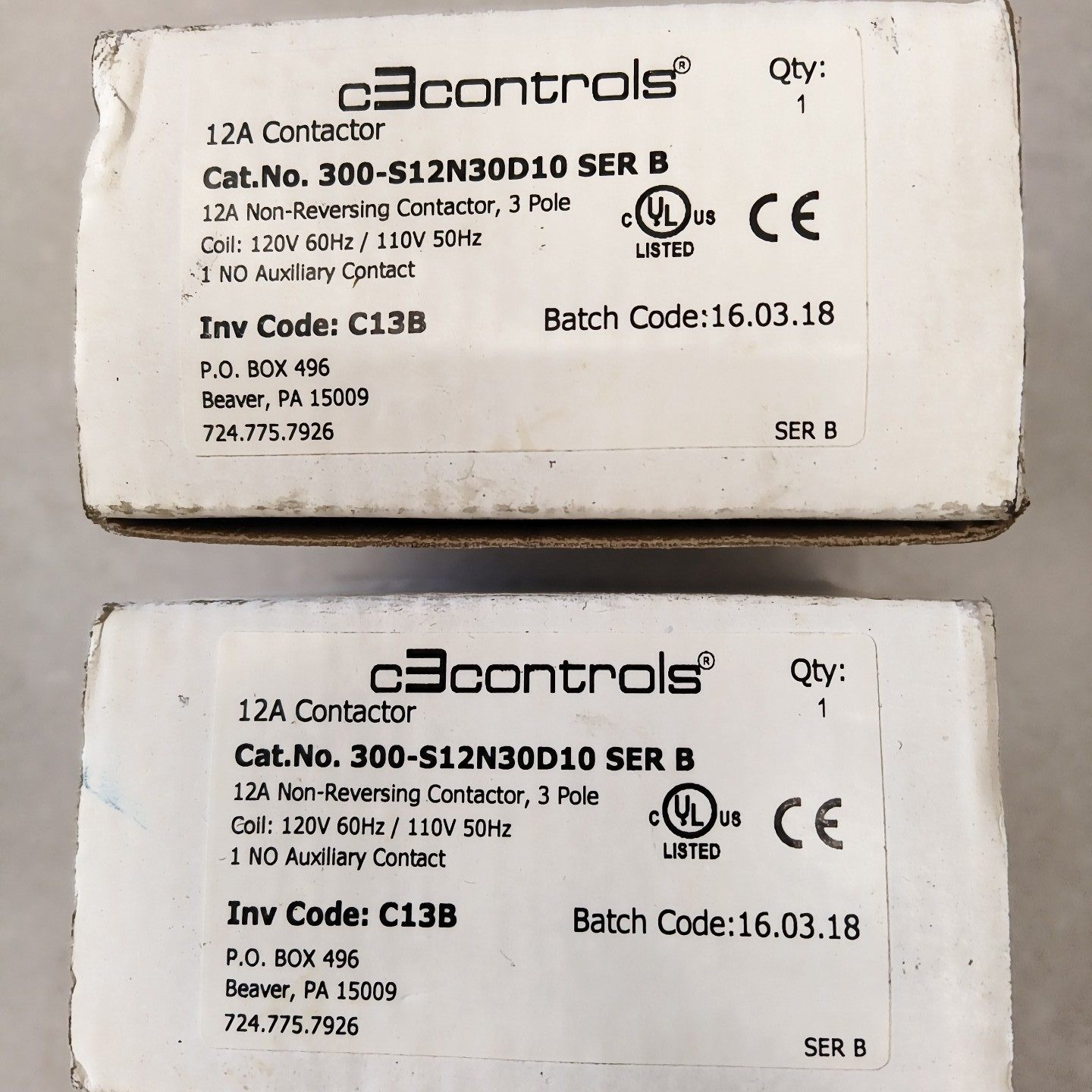 原装美国 c3controls接触器 300-S12N30D