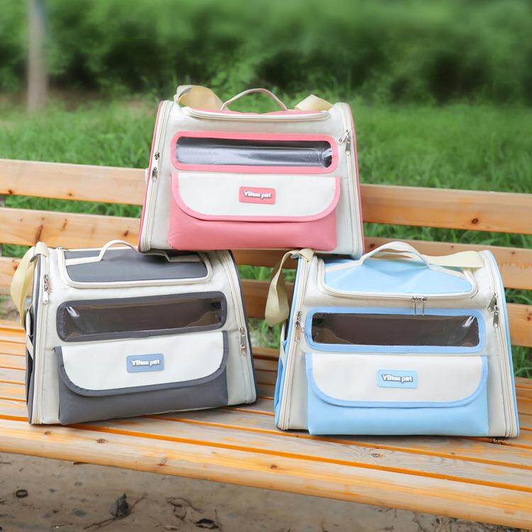 秋季撞色外出猫包电视机透明宠物背包双肩包多功能狗狗透气拉杆包