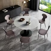 HEDUEN意式 现代简约轻奢高级感意大利设计师椅子 真皮马鞍皮餐椅