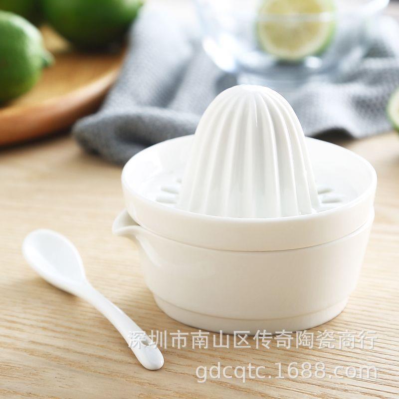 新款直销陶瓷手动榨汁器柠檬西柚橙子榨汁器清洗使用方便安全卫生