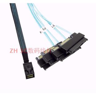 全新HD1拖4Mini SAS线SFF8643转4SAS硬盘29P 8482服务器12G数据线