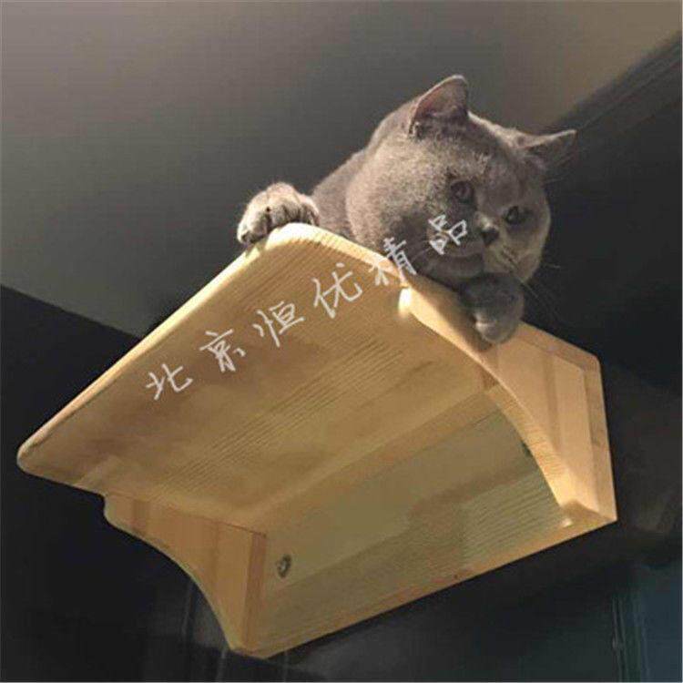 实木猫爬架猫墙壁挂式猫窝木质猫跳台吊桥软梯猫架DIY墙上猫家俱