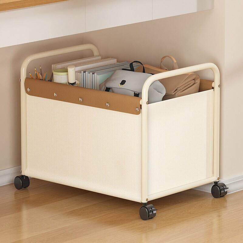 桌下书包置物架可移动家用整理小推车收纳箱办公室工位储物筐推拉