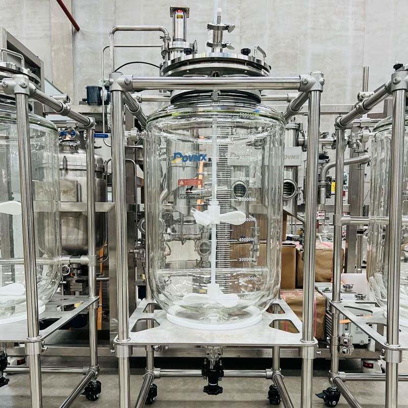 DOVMX100L双层玻璃反应釜高硼硅玻璃厂家直销