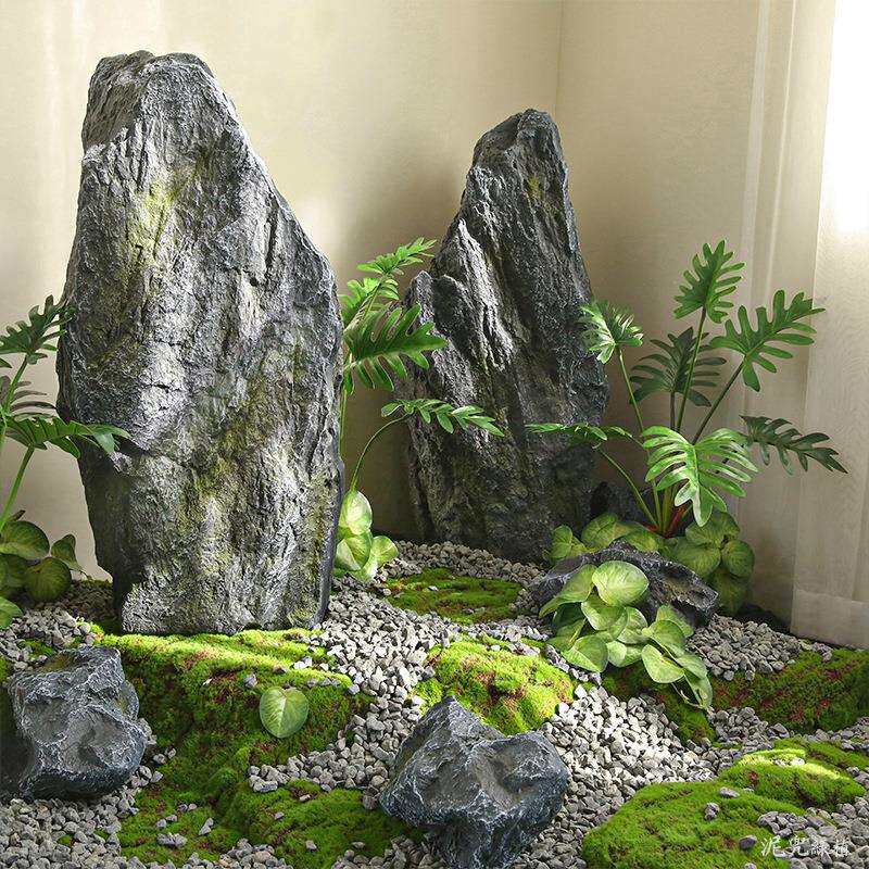 仿真石头造景玻璃钢造景石人造景观石院子庭院布置假山装饰假石头