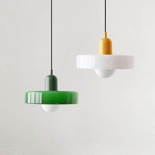 孟菲斯餐厅灯中古设计师吧台餐桌灯包豪斯复古灯具卧室床头小吊灯