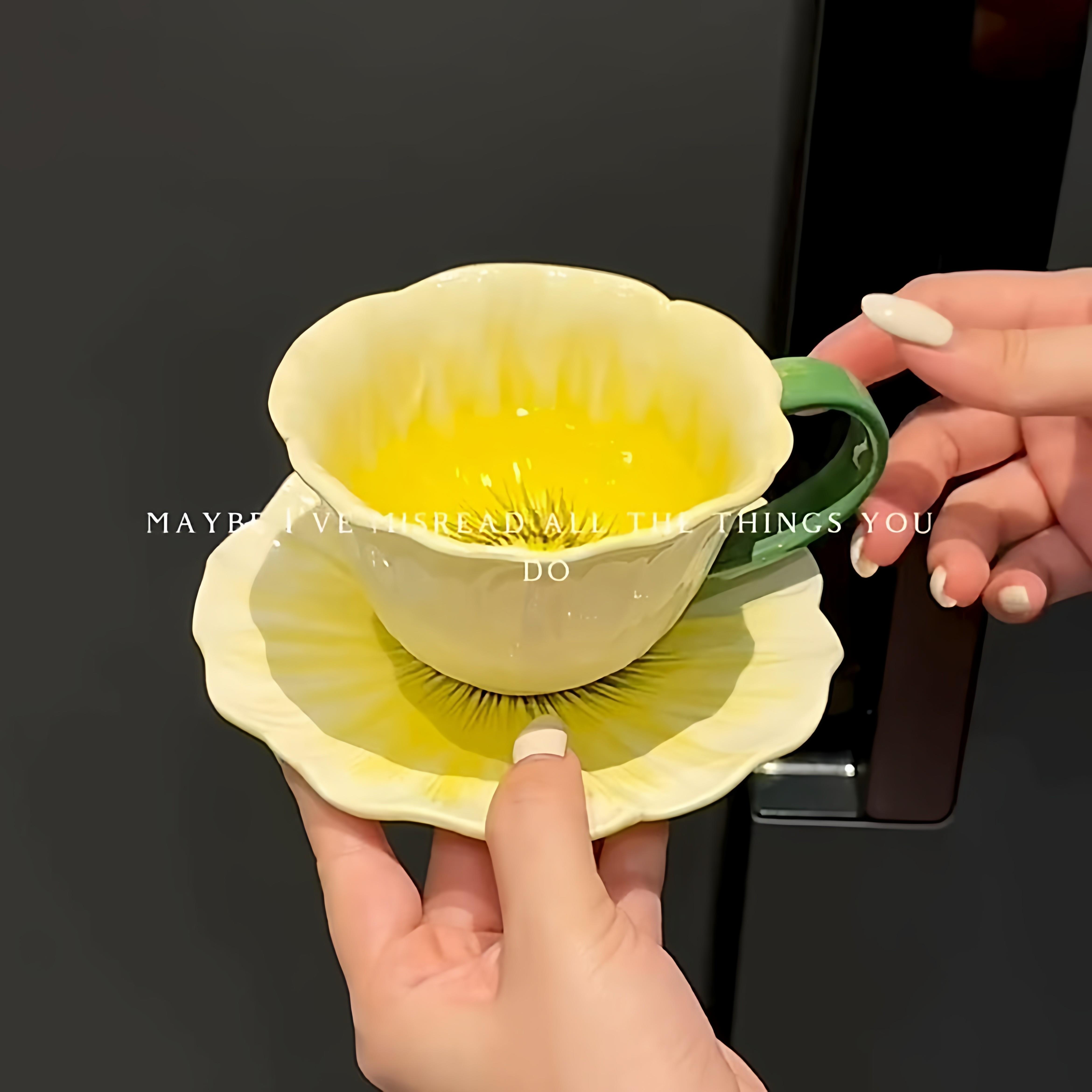 中古咖啡杯特别好看的咖啡杯子女生高颜值精致下午茶拿铁杯碟套装