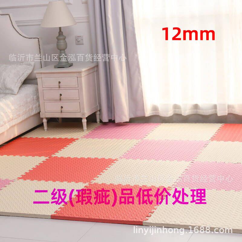 二级12mm树叶十字纹拼接泡沫地垫60*60 加厚防滑婴儿童爬爬行