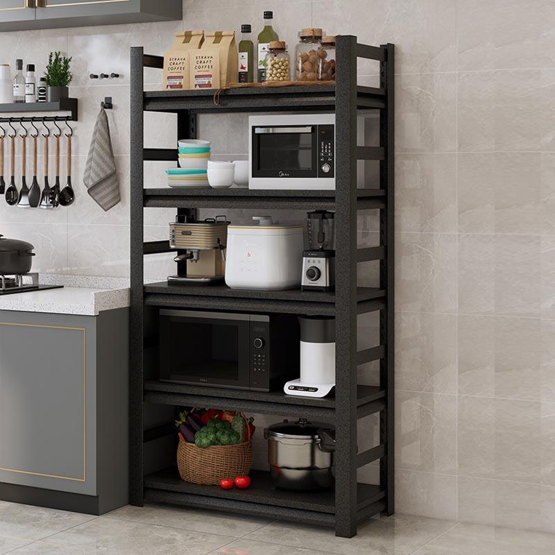 家用厨房锅具调料置物架客厅阳台落地书架微波炉烤箱储物收纳架子