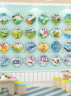 INT大莅二十装四楼梯主题教室成品文墙化幼儿园节气墙创24墙面环