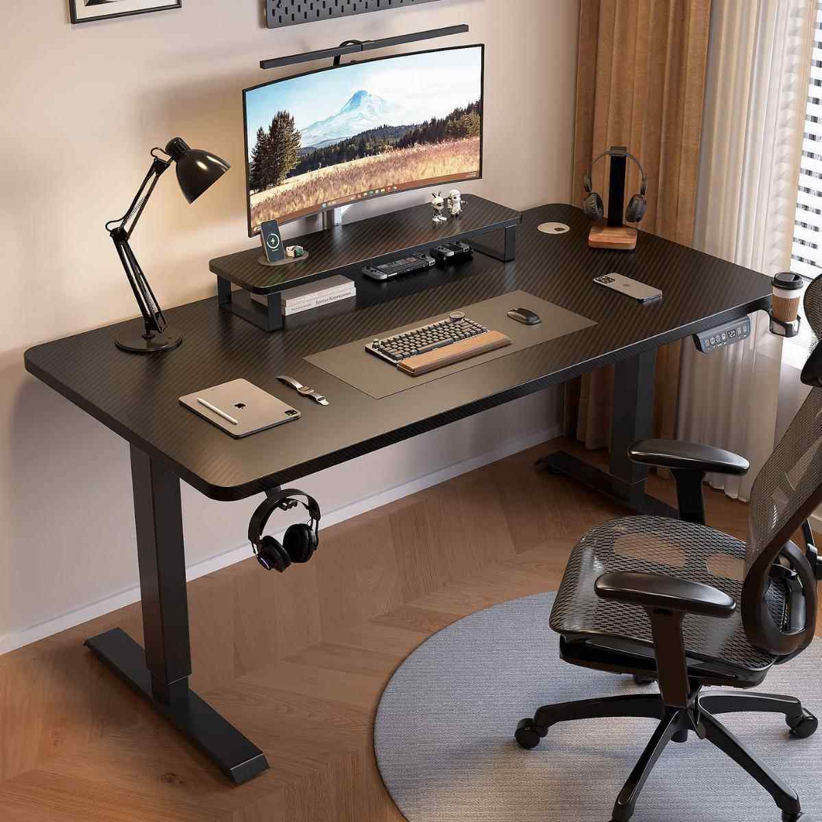 电动升降桌智能电脑桌家用书房书桌电竞桌办公桌可升降工作台