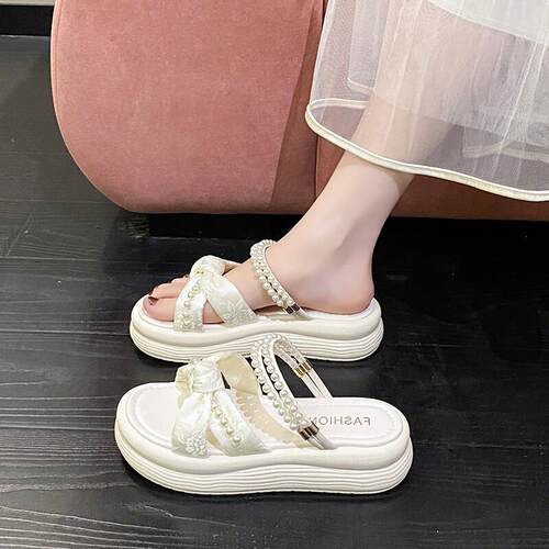 配裙子绝美厚底增高凉拖鞋女夏季外穿高级感2026新款外出罗0625z