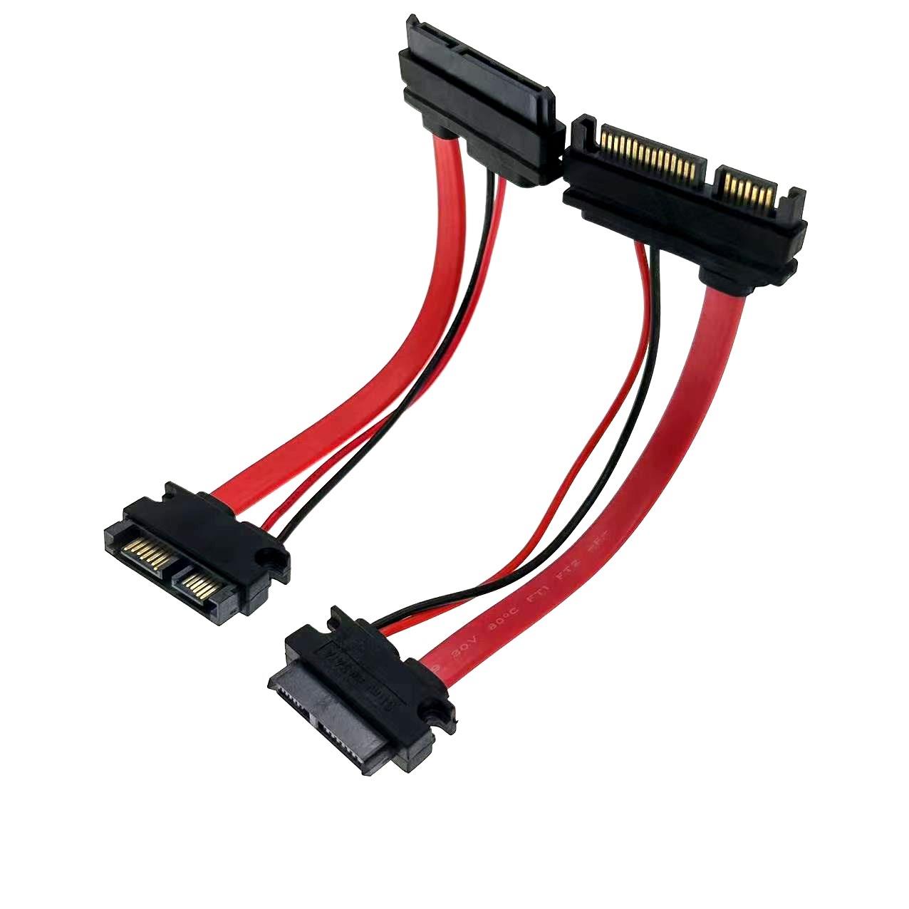 SATA22P公笔记本转Slimline7+6SATA13P母D电源光驱转换头7+15硬盘
