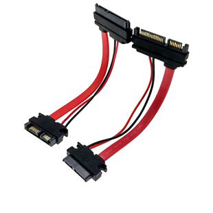 SATA22P公笔记本转Slimline7+6SATA13P母D电源光驱转换头7+15硬盘
