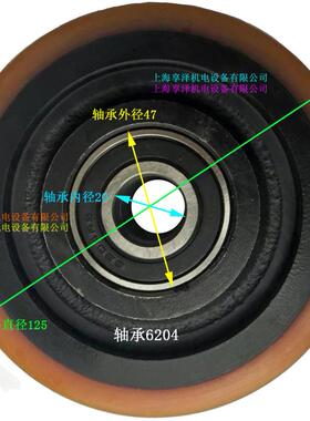 B比特2吨电动叉车撑轮支后万轮胎125*50油压FXI机边轮T向轮胎